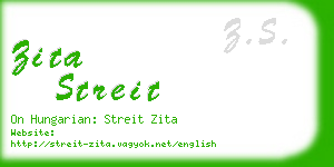 zita streit business card